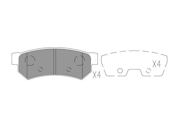 KAVO PARTS Jarrupala, levyjarru KBP-1020